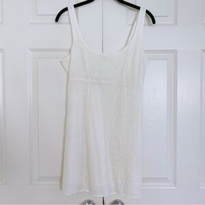 Cotton On Woven Libby Strappy Mini Dress White XS Lined Graduation Linen Blend
